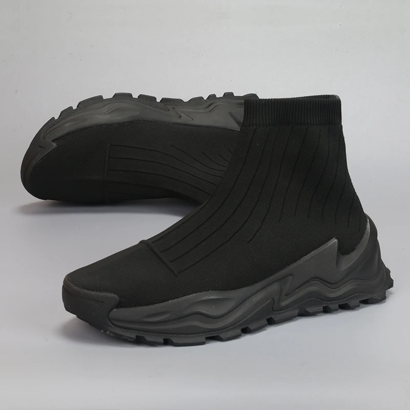 

Flying mesh cloth cover foot increase thick sole high help socks shoes trend casual everything with breathable board shoes