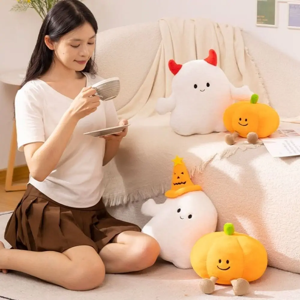 Peluche Amusante Kawaii d'Halloween pour Enfant, Jouet Doux, Décor de Festival de Beurre, Citrouille Fantôme, Accessoires de Vacances