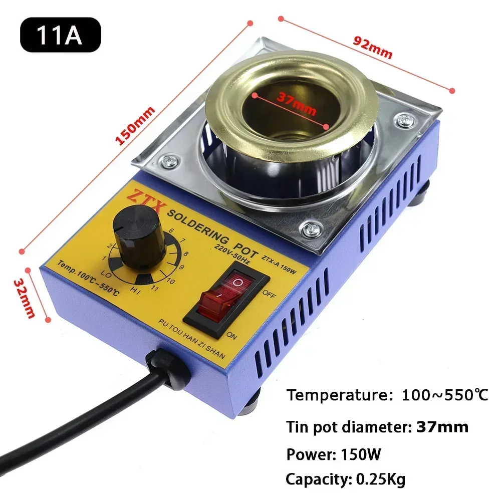 220V 150/160W Adjustable Temperature Tin Melting Furnace Stove Pot Tools EU Plug