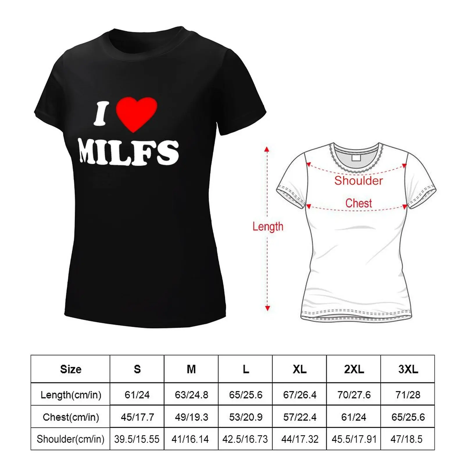 I Love Milfs T-shirt aesthetic clothes animal print shirt for girls summer top rock and roll t shirts for Women