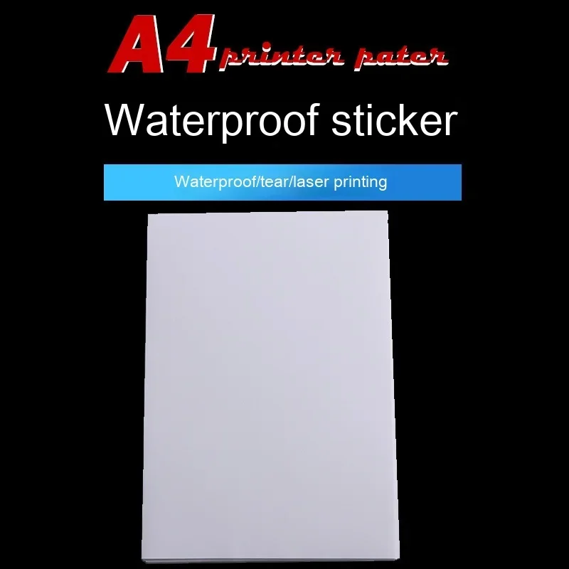 50PCS A3 A4 waterproof, oil proof, tear resistant, laser PP adhesive label paper, synthetic paper, adhesive printing paper