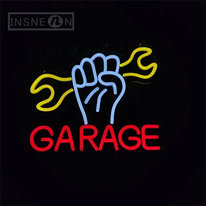 Custom Led Neon Sign Garage Usb Powered Ideal For Workshop Man Cave Decor Neon Signs for Studio Business Wall Decor Neon Lights