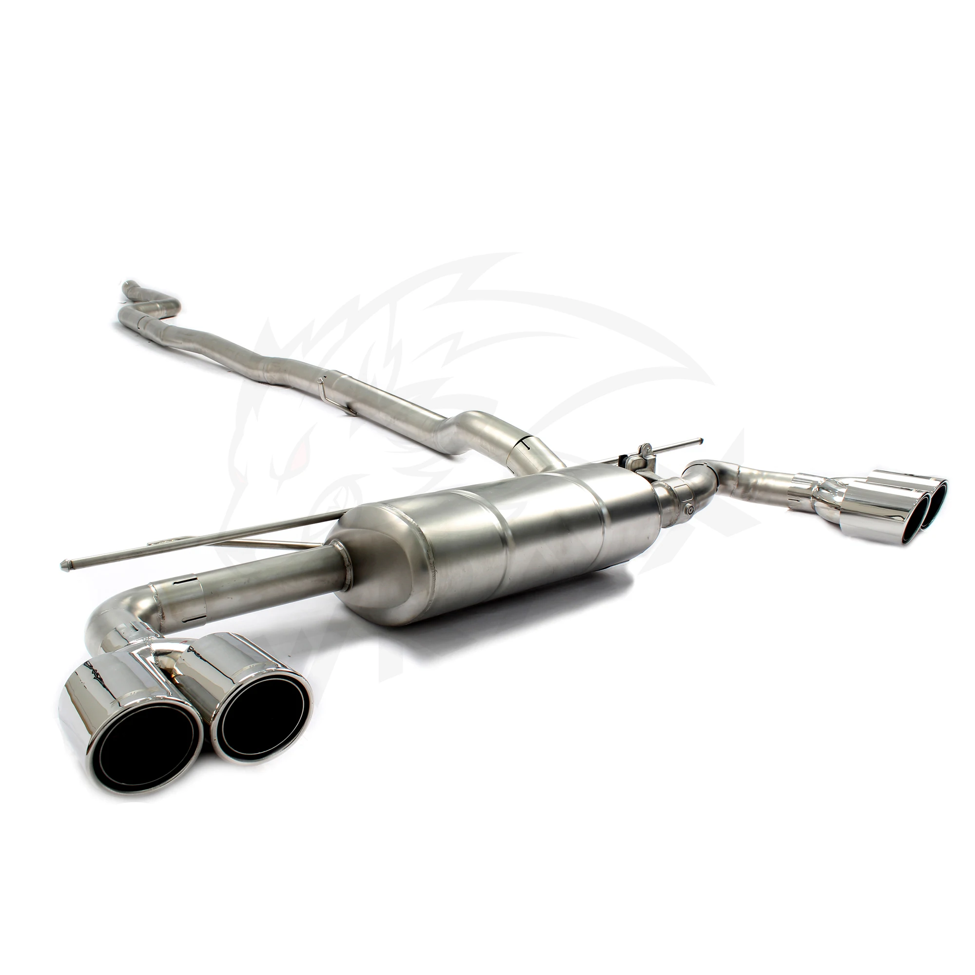 أنابيب كاتم صوت أداء نظام عادم Catback من الفولاذ المقاوم للصدأ 304 لسيارة BMW 5 Series G38 مع صمام