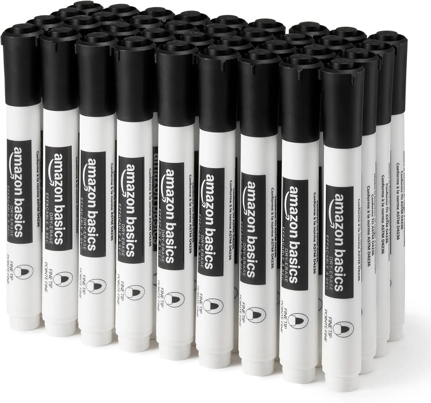 

Fine Tip Dry Erase Markers for Whiteboard, Low-Odor Quick-Dry Black, 36 Pack for Classroom Office