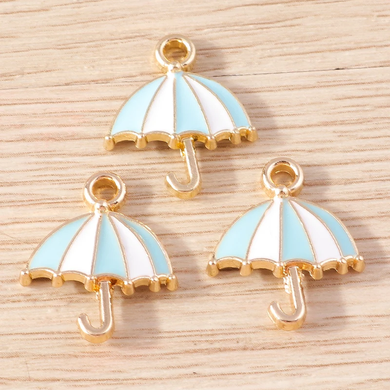 10 stücke Nette Blaue Farbe Emaille Tier Vogel Pinguin Katze Blume Charms Anhänger für Schmuck Machen DIY Ohrringe Halsketten Handwerk geschenk – Detail 3