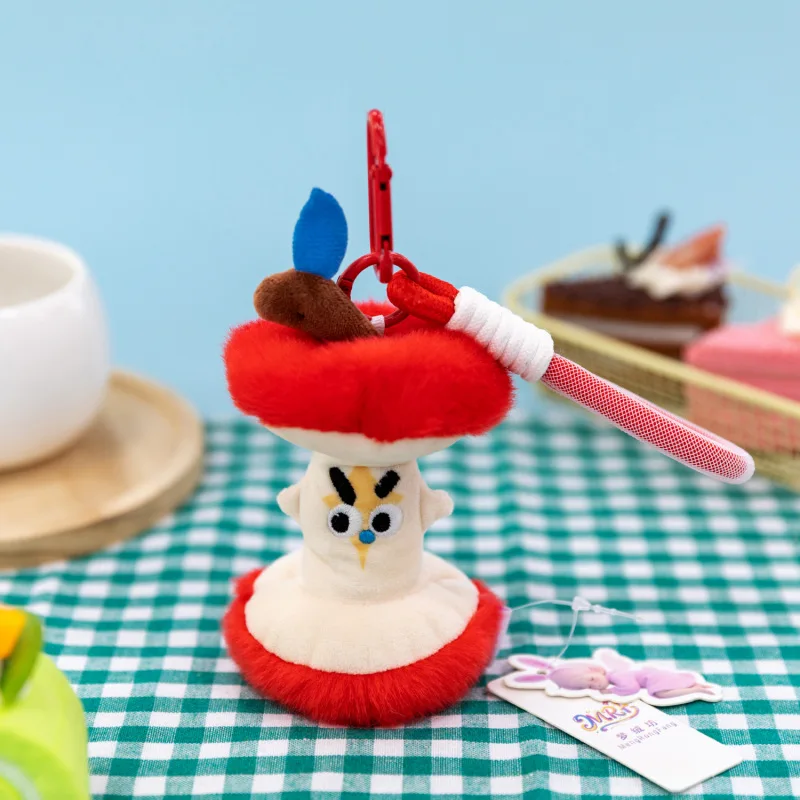 Cartoon Anime Fruit Series Plush Toys Funny Apple Long Worm Creative Design Apple Core Plush Doll Keychain Coin Purse Cute Gift