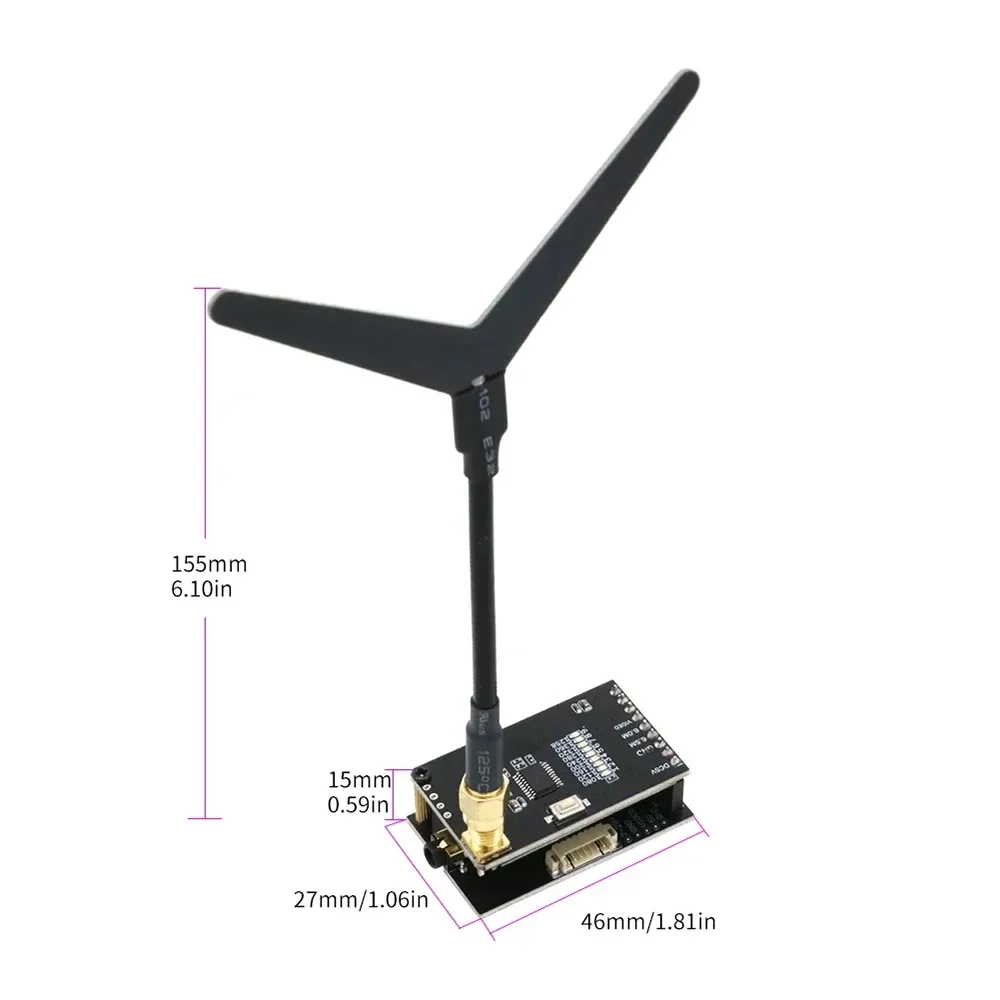 1,2 GHz 1W VTX VRX Videoübertragungsmodul Y-förmige Antenne FPV Langstrecken-Renn- und Freestyle-Drohnen-Quadcopter Bürstenlose Teile – Detail 8