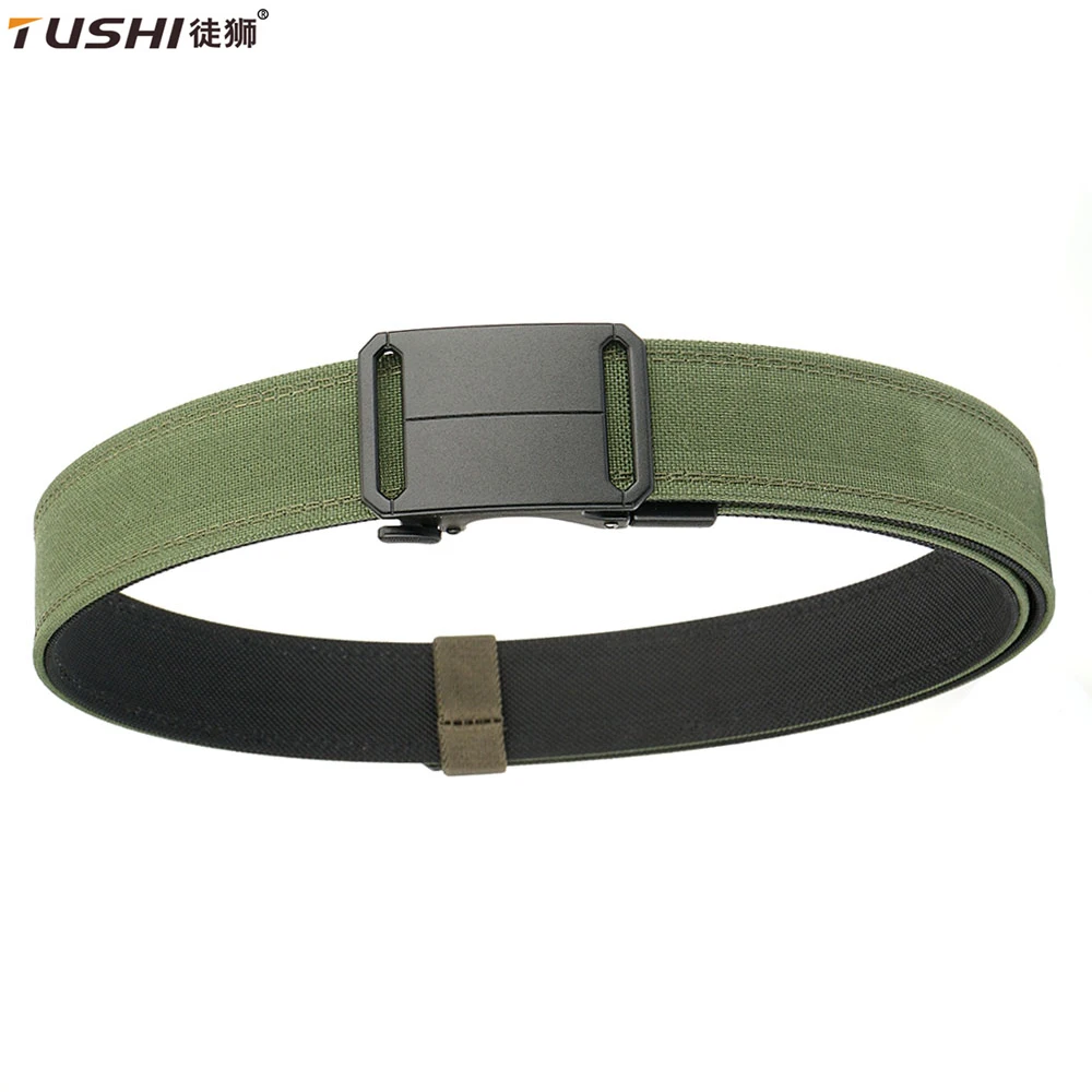 

TUSHI New Hard Nylon Belt for Men Rust-proof Metal Buckle Quick Release Jeans Belt 1100D Nylon Outdoor Casual Belt Male