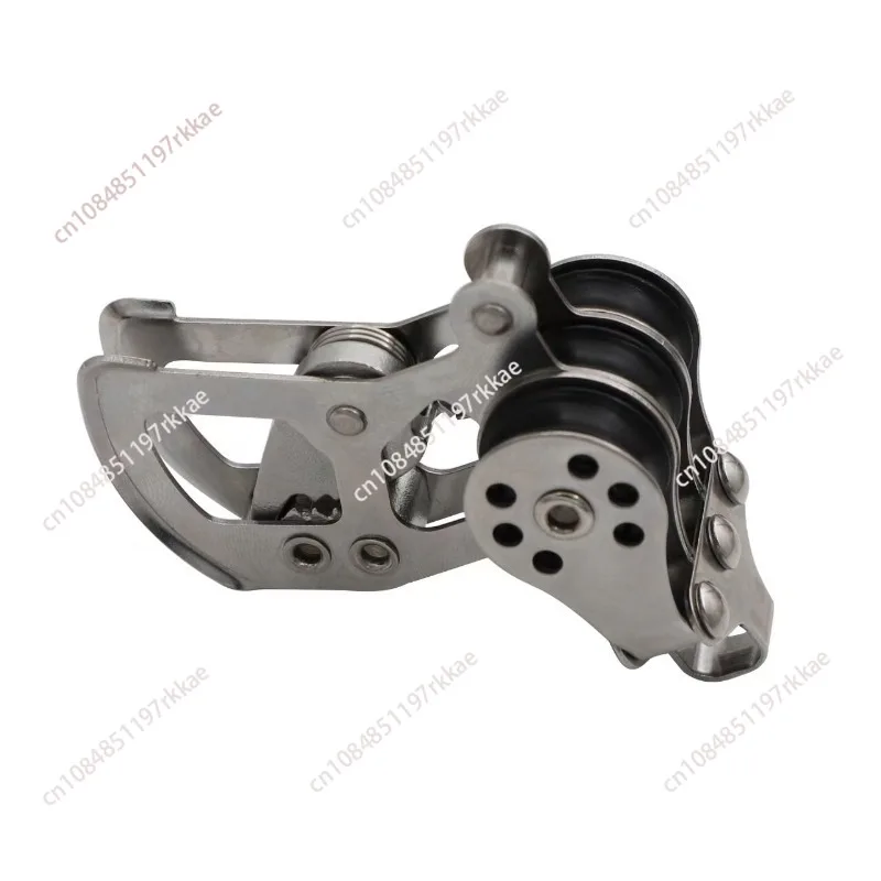 304 Stainless Steel Nylon Locking Pulley for Outdoor Vehicle Awning Sailboat Rope Surfing Sail Hardware - view 5