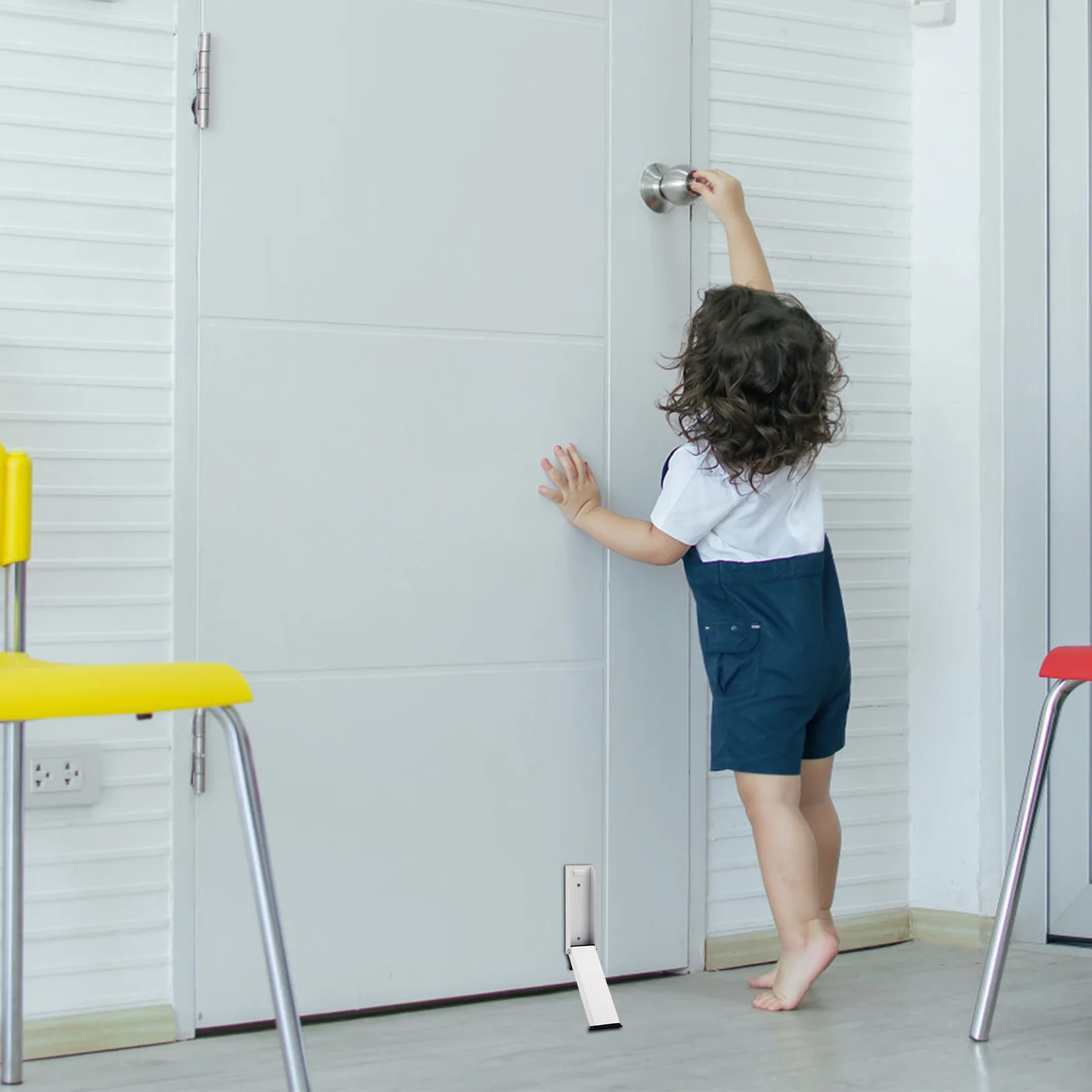 

1pcs Kick Down Stopper No Drilling Adhesive Holder For Bottom Of Door Keep Open Wall Protector Apartment Hotel Door Bumper