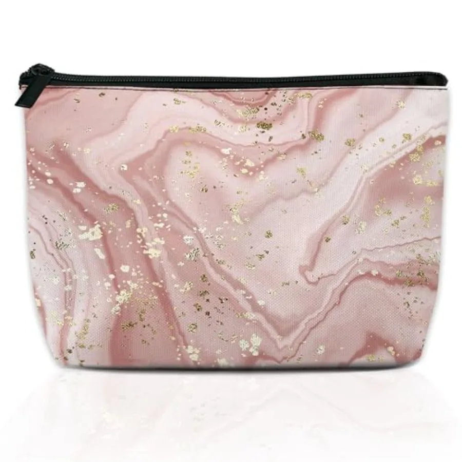 Trousse de maquillage pour femmes, petite trousse de voyage pour sac à main, pochette pour articles de toilette, résistante à l'eau, cadeau, 9,5 x 5,9 pouces