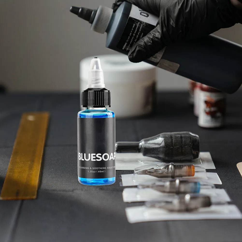 2Pcs Concentrated Cleansing Liquid Tool Relieve Tattoo Skin Redness Swelling Wound Healing