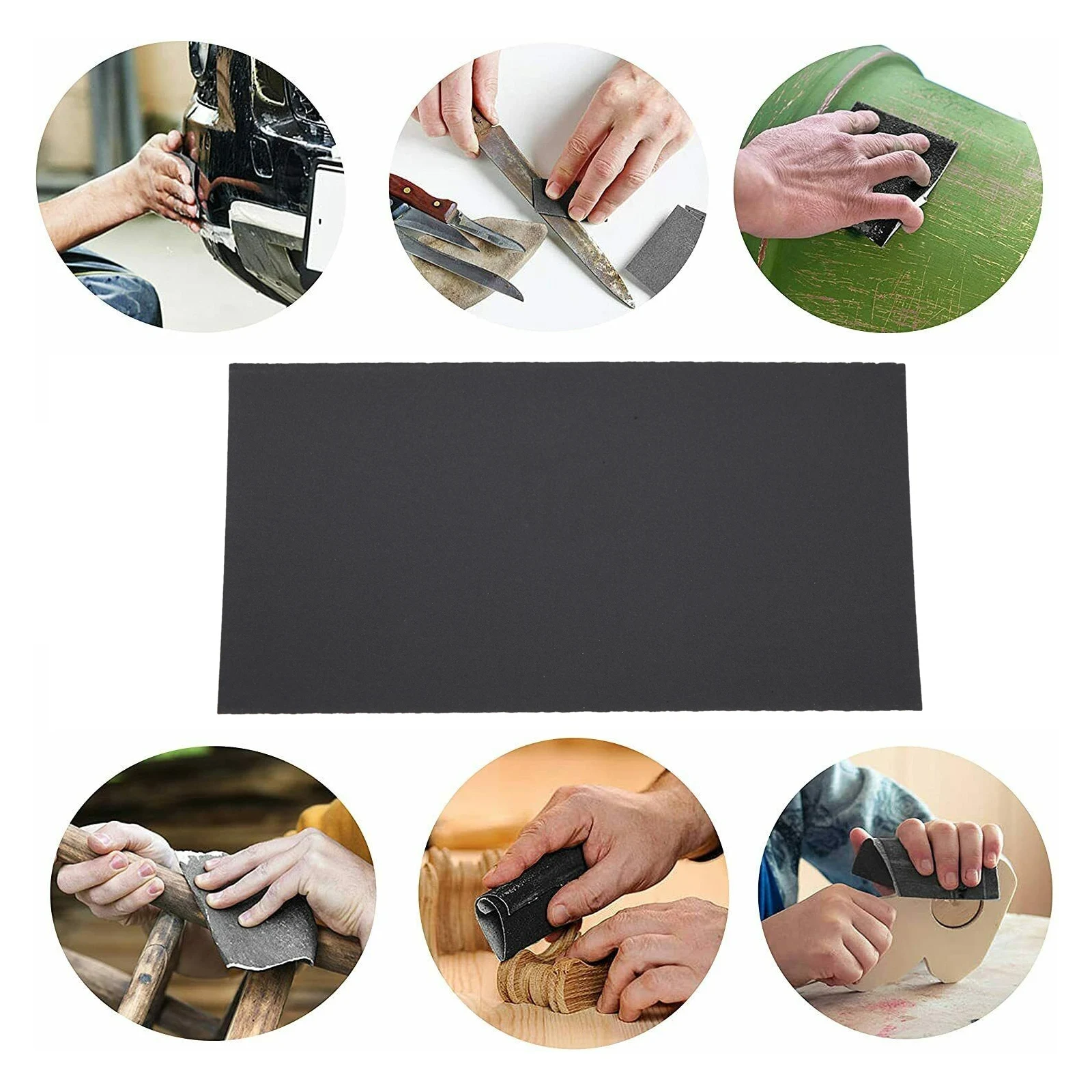 10pcs Sandpaper 3 x 5.5 inches for General Purpose Wet Dry Sanding in Automotive Detailing Furniture Build and Craft Work