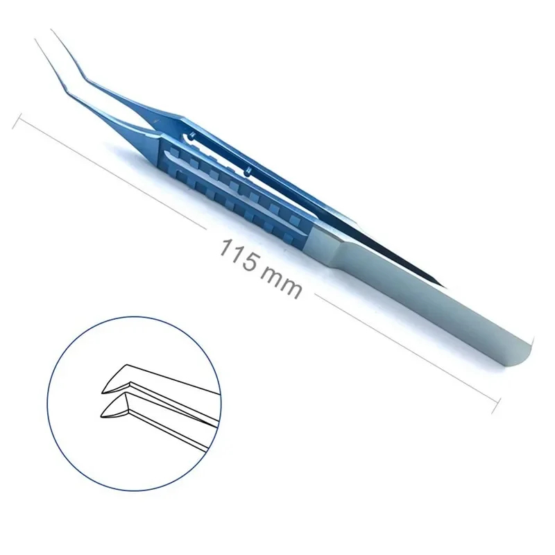 

Titanium 115mm Capsulorhexis Forcep Dental Tweezers Ophthalmic Microsurgery Instruments