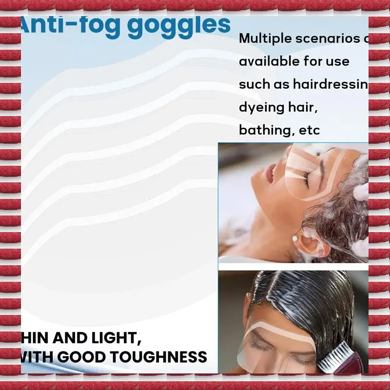 

A97G 100Pcs Transparent Plastic Hairspray Shield Mask Eye Face Protector Salon Hair Cut Face Protection Shield Mask