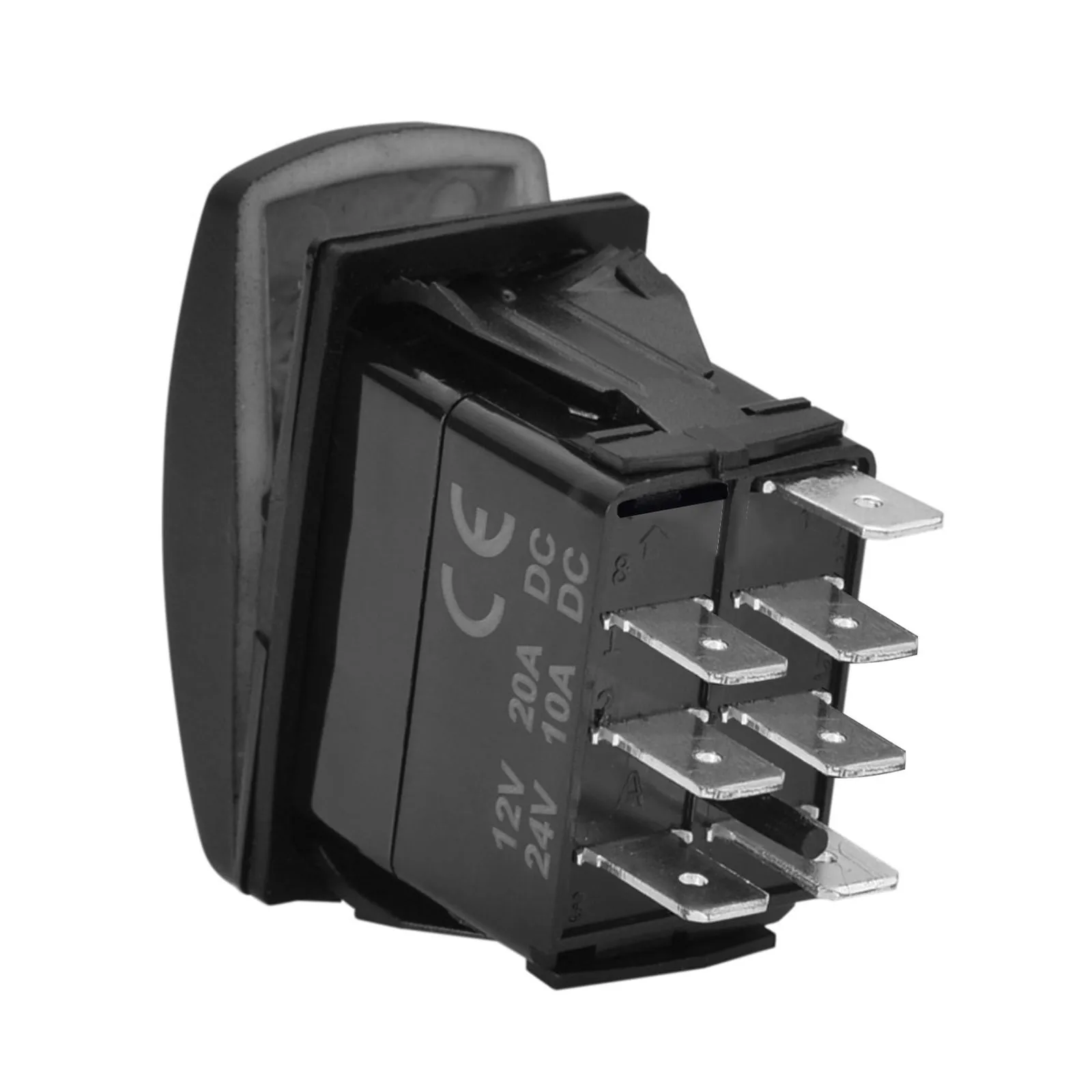 12V-24V Led Rocker Switch White Light Boat Switch SPST DPDT Momentary Switch for Polaris RZR Can-Am ATV UTV Car Truck RV Marine