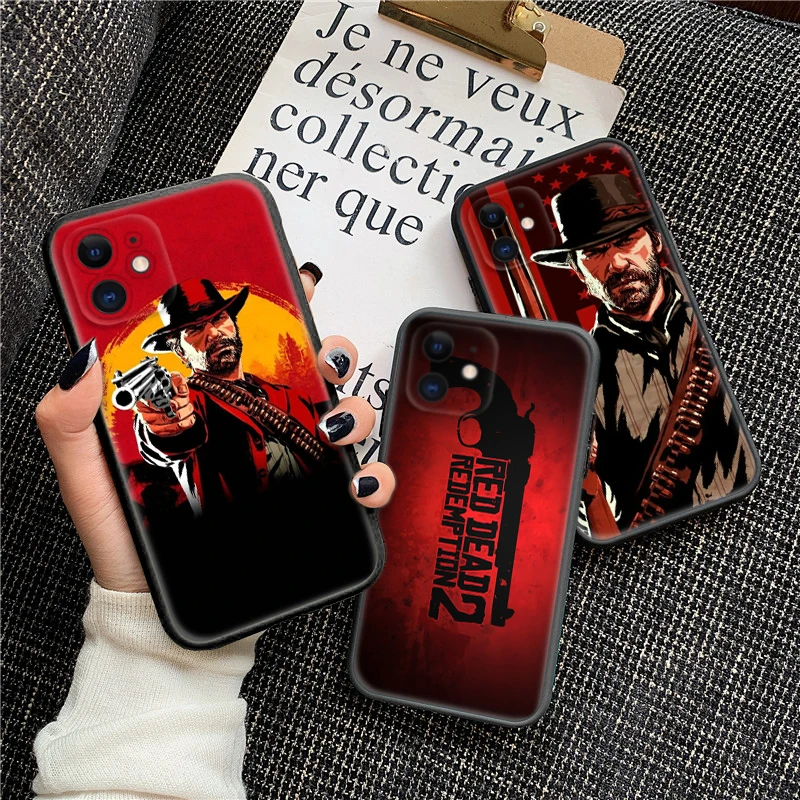 Hot Red Dead Redemption 2 Soft Silicone Case for iPhone 15 14 Plus 13 12 11 X XS XR Pro Max Mini 8 7 Plus