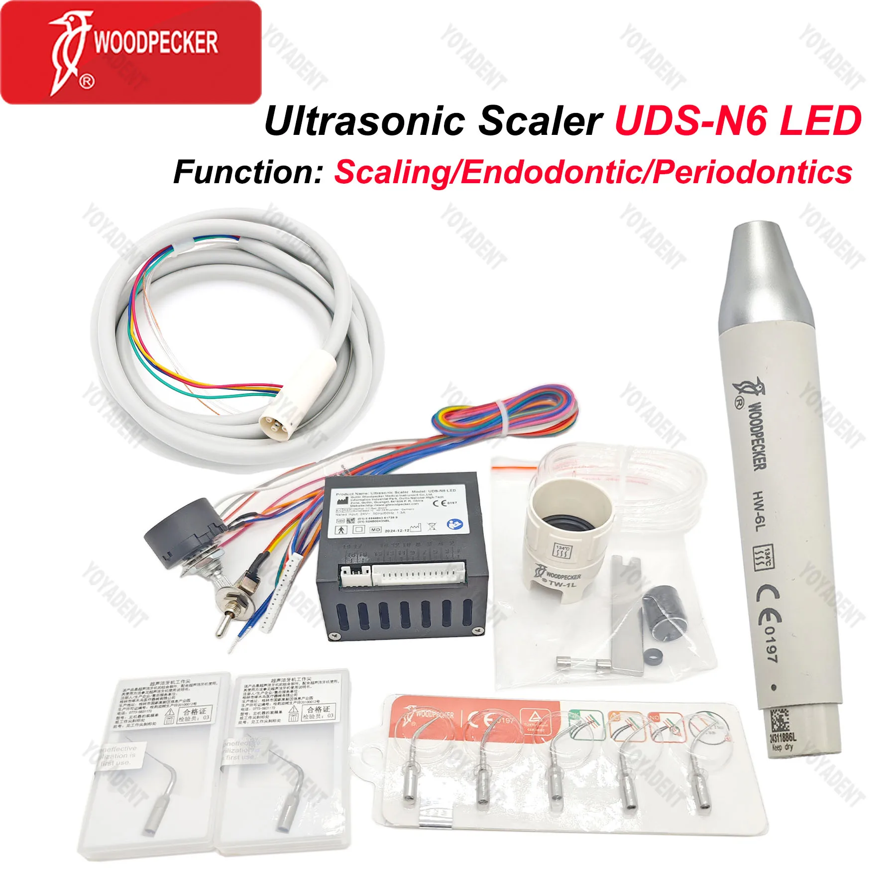 

Woodpecker Dental Ultrasonic Scaler UDS-N6 LED HW-6L Scaler Handpiece For Scaling/Endo/Perio Fit Dental chair treatment tables