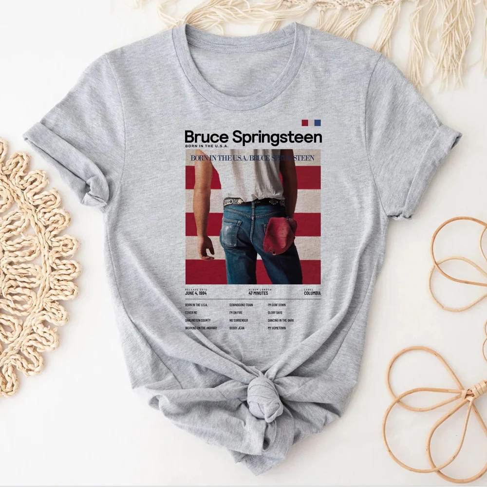 Bruce Springsteen t-shirts women designer t-shirts female harajuku graphic Japanese clothing