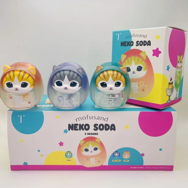 

Mofusand Cat Summer Shark Cat Fushandi Cute Tumbler Model Doll Ornament Blind Box Cute Dolls Fans Anime Birthday Gift Toy