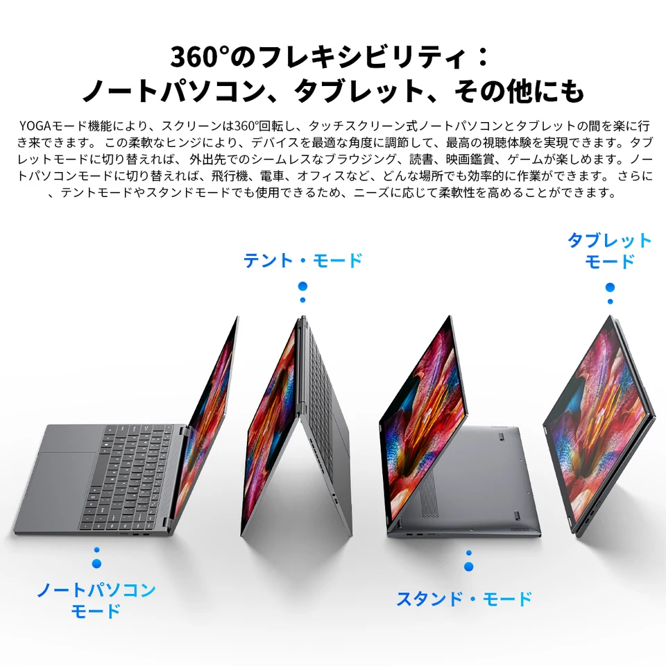CHUWI FreeBook 2-in-1 タッチスクリーン ノートパソコン 13.4インチ