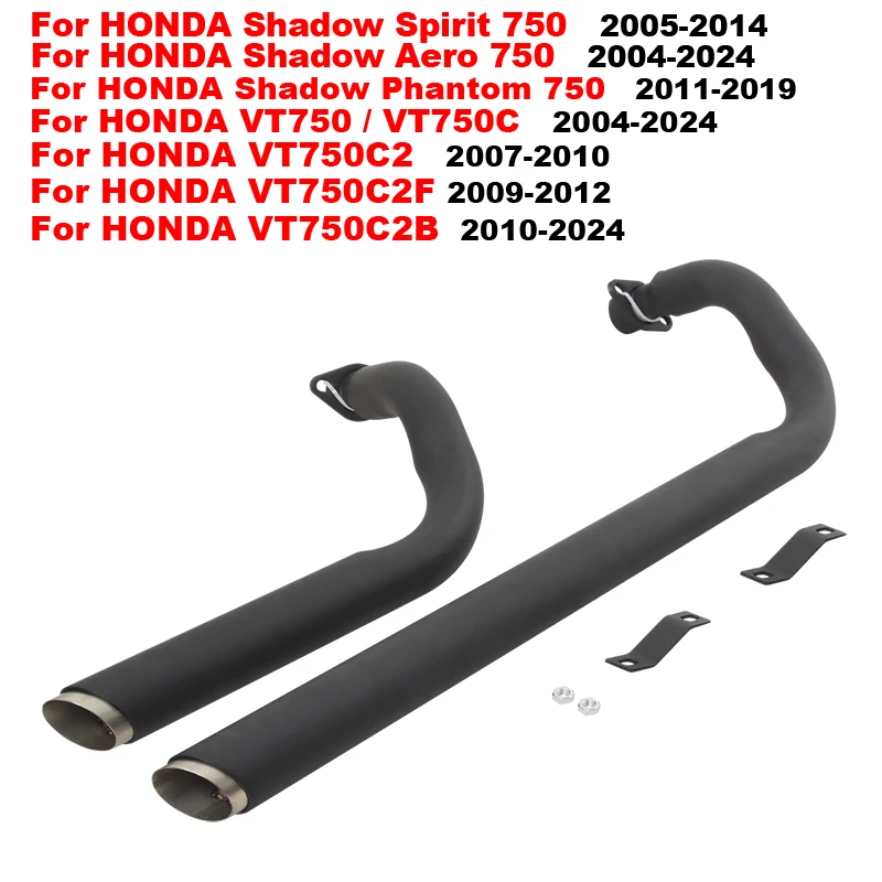 Motorfiets Uitlaat Full Link Pijp Voor Honda Shadow Spirit 750 05-14 Voor Honda Vt750/Vt750c/Vt750c2/Vt750c2f/2004-2024