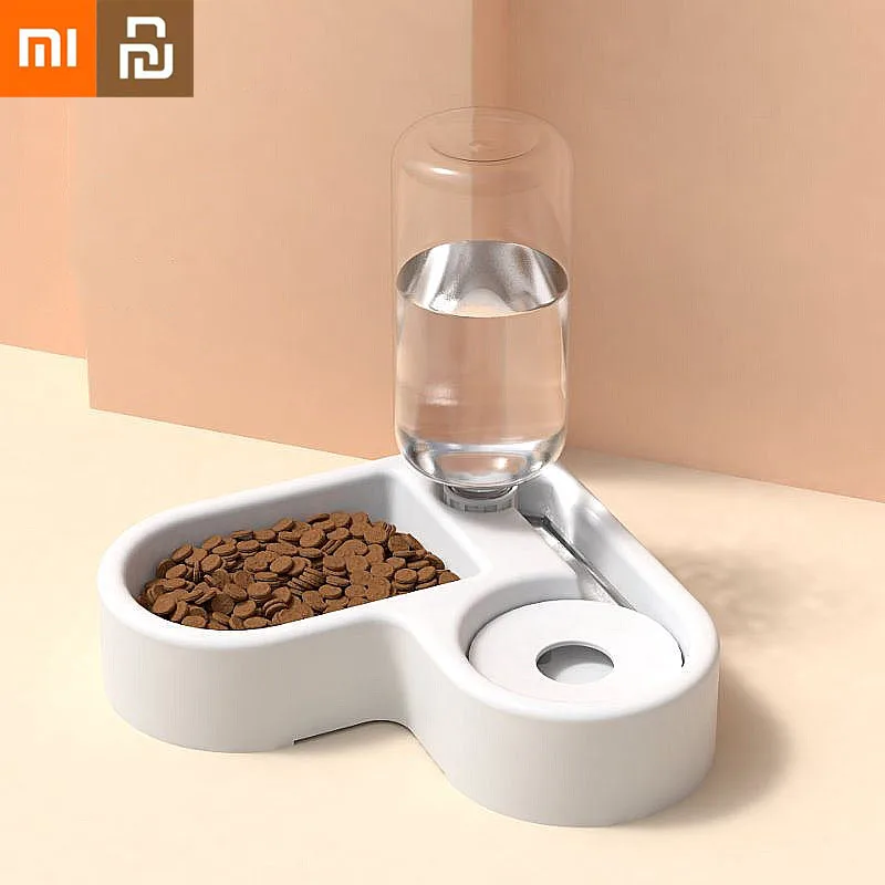 Xiaomi Youpin Cat Bowls Water Dispenser 2-in1 Pet Feeder Double Bowls With Automatic Drinking Bottle Reduce Rollover For Cat Dog