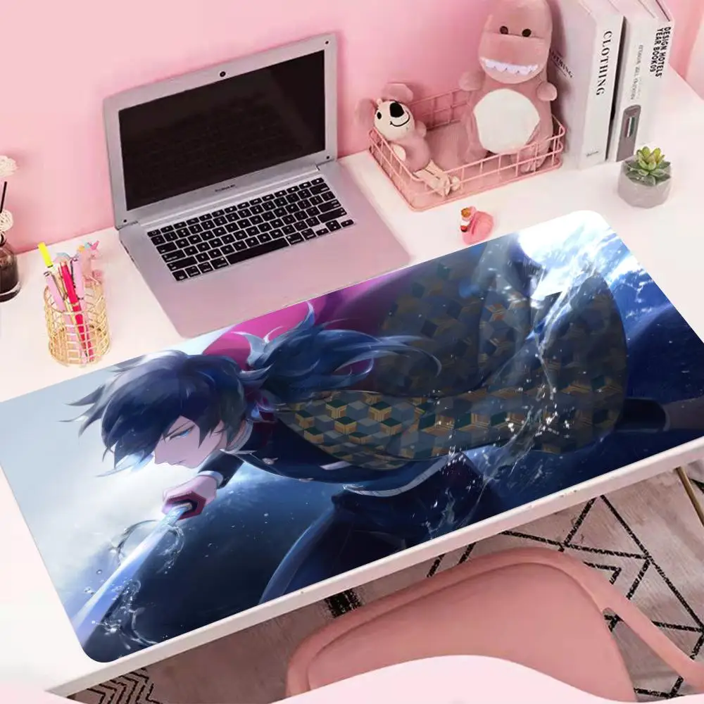 

Rubber Keyboard Table Mat Demon Slayer Mouse Pad Gaming Accessories Computer Laptop Gamer Extended Mouse Mats Large Anime Pad