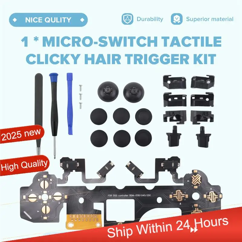 

~【A48T ГОРЯЧИЙ】Кнопка на плечо, микромоды для контроллера PS5, BDM-030/040/050, переключатель микроразряда, тактильный триггер для волос с щелчком