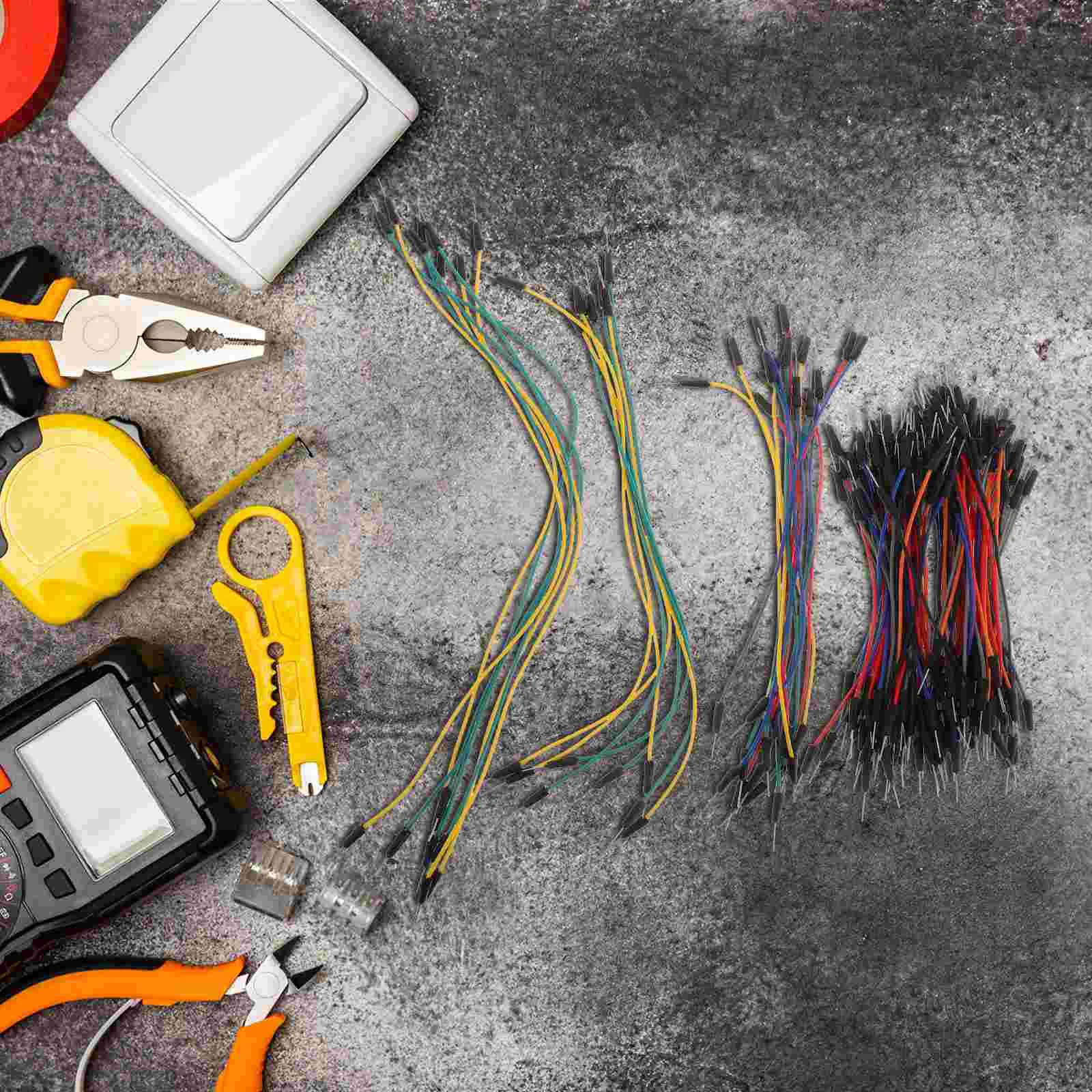 130 Buah Kabel Jumper Papan Tempat Memotong Roti untuk Kawat Elektronik dan Kabel Otomotif Kabel Jumper Pria Ke Pria untuk Catu Daya Papan Tempat Memotong Roti