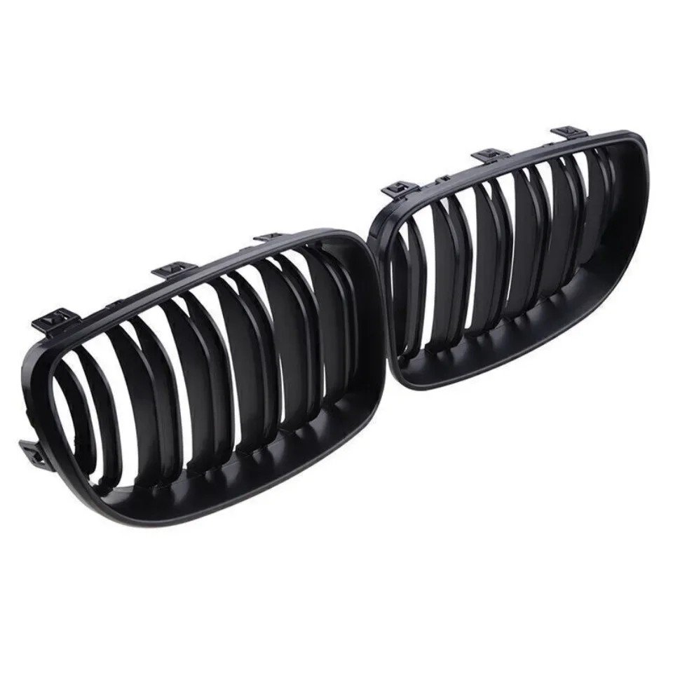 Für bmw e81 e87 e82 e88 128i 130i 135i Auto Front stoßstange Nieren gitter Renn gitter Gitter glänzend schwarz Doppel latten Grill 07-11 – Detail 3