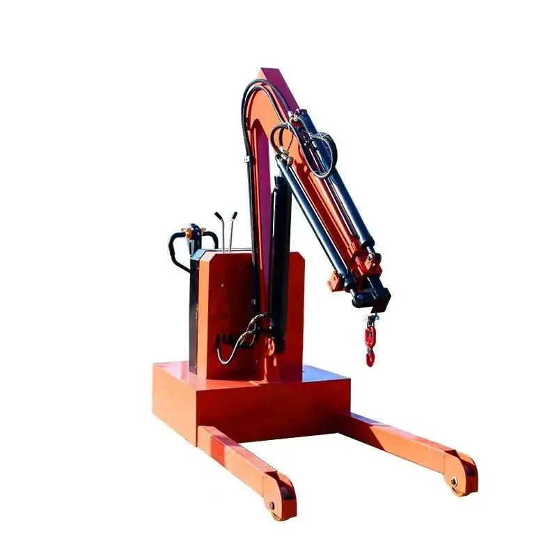 Mobile small crane hand folding lifting