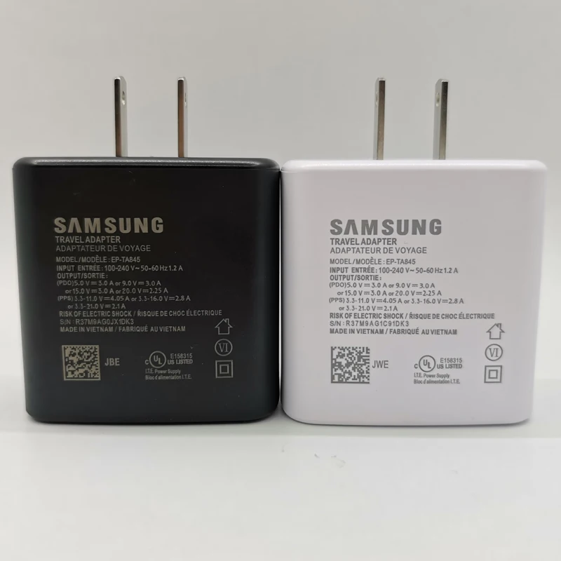 Samsung 45W USB-C US charger Super Fast Charge Adapter For Galaxy S20 S21 S22 S23 S24 Note20 Ultra 10 Plus Z Flip Fold 6 5 4 3 2