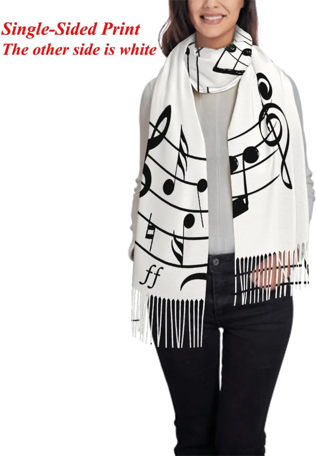 وشاح كبير الحجم للنساء، وشاح كلب البلدغ المبهج، أوشحة شرابة لخريف وشتاء، شال - 77.6 × 28.3 بوصة #2