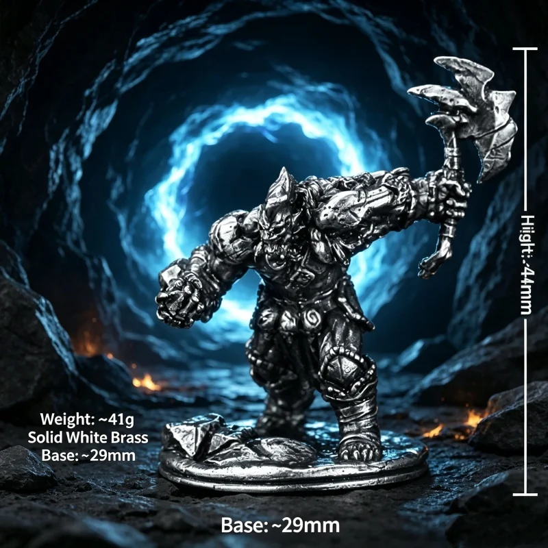 Orc Warrior Miniature Metal Figurine Fantasy Tabletop Wargame RPG Mini Statue Desktop Collectible Gift For Hobby Gamers view 5