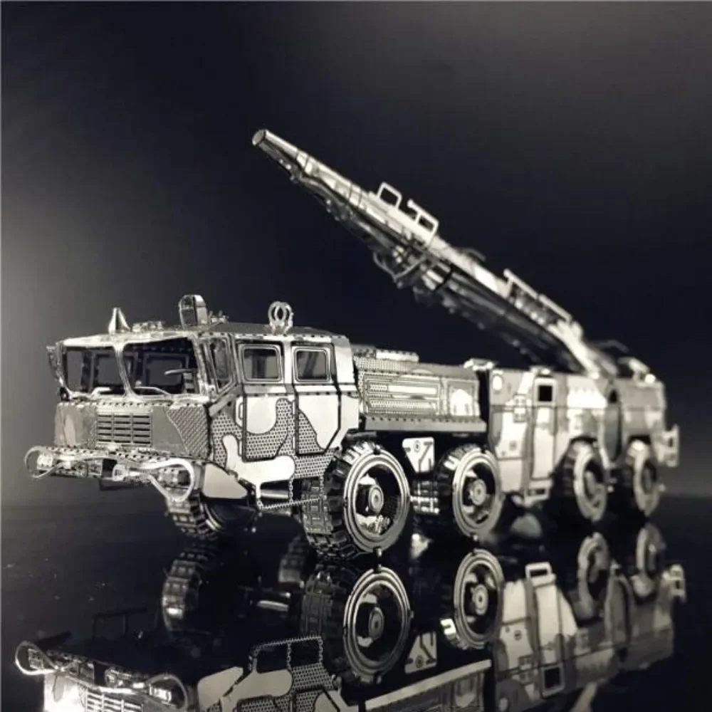 Dongfeng 11 Ballistic Missile Vehicle Assemble Your Own 3D Metal Puzzle-DIY High Difficulty Hand-assembled Model Desk Decoration