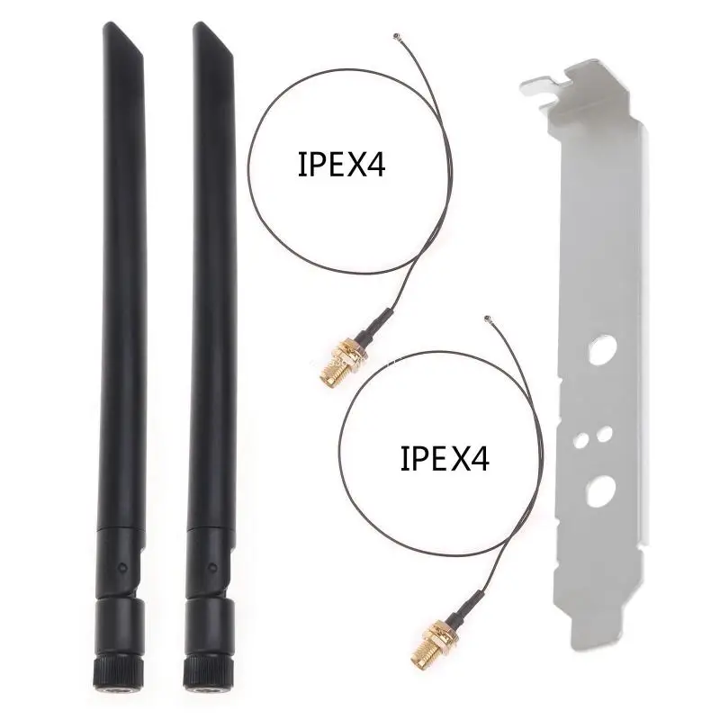 

2 x 8dBi WiFi Antenna Dual Band Omni-Directional Antenna 2.4Ghz/5Ghz with RP-SMA Male Connector Low Bracket DropShipping