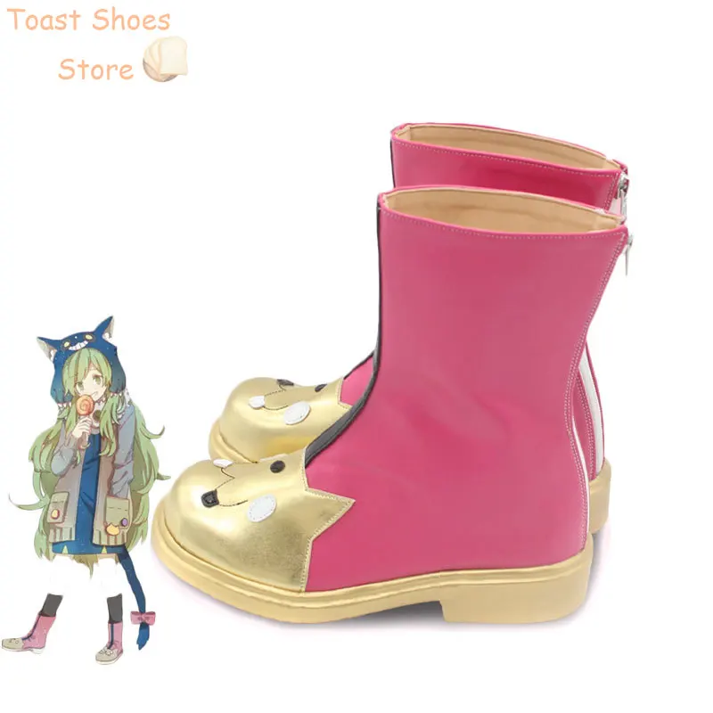 Zapatos de Cosplay Kamiki Ritsu, juego Ohkame, utilería de cuero PU, botas de Carnaval de Halloween, utilería de disfraz