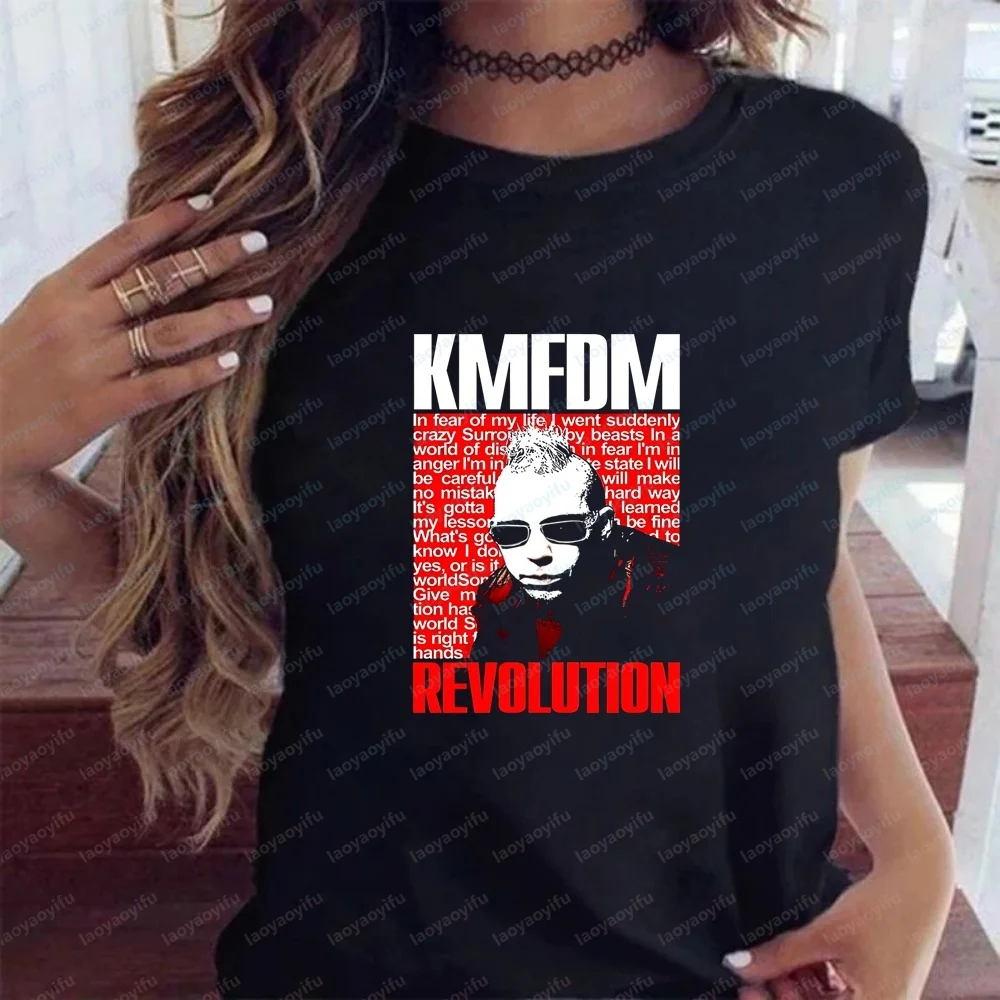 Kmfdm - New Style Music Trend Short-sleeved T-shirt Suitable for Both Men and Women, with A Large Size and Comfortable Fabric.