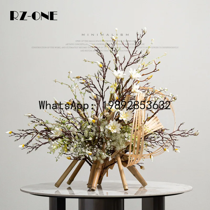 

Zen-inspired premium artificial flower decorations - bamboo floral arrangements for tea rooms and dining tables