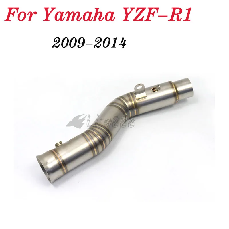 Motorcycle Exhaust Escape Moto Middle Pipe Connect With Exhaust Muffler Pipe For YAMAHA YZF-R1 2009 2010 2011 2012 2013 2014