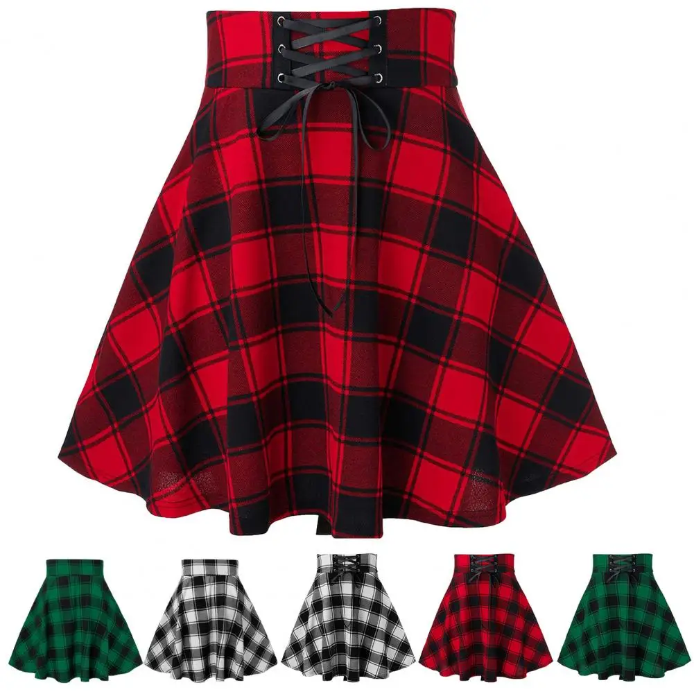 

Plaid Women Pleated Skirt Bow Knot Summer High Waist Preppy Girls Dance Mini Skirt Cute A Line Harajuku Sexy Japan