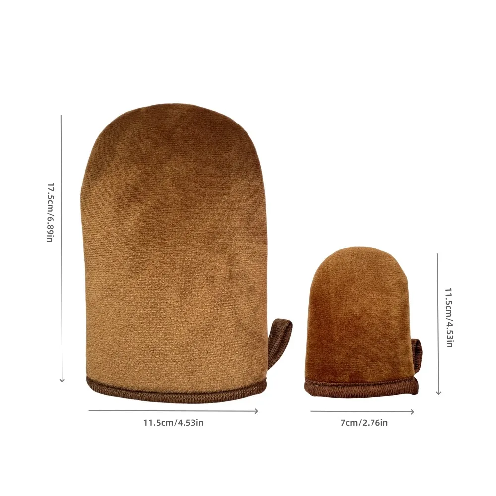 Flocked Self Tanning Mitt, Double Sided Soft Applicator Glove, Reusable Sunless Tan Lotion Applicator for Body Bathing Tools - view 6