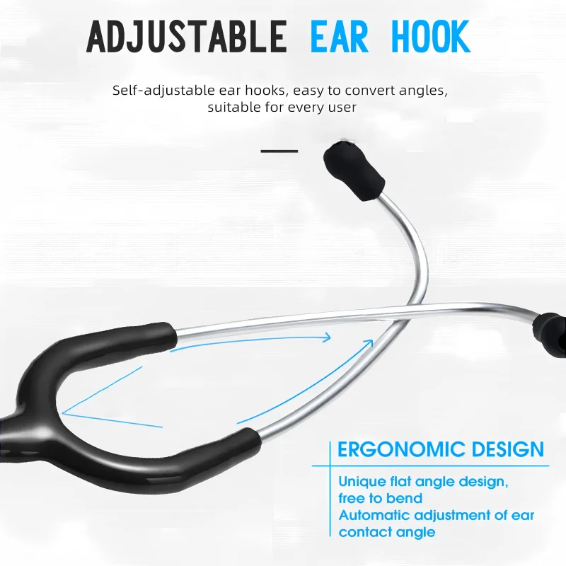 JUSTLANG سماعة الطبيب الطبية المهنية الطبيب المزدوج رئيس منظار الصوت القلب الرئة معدات أمراض القلب طالب ممرضة #5