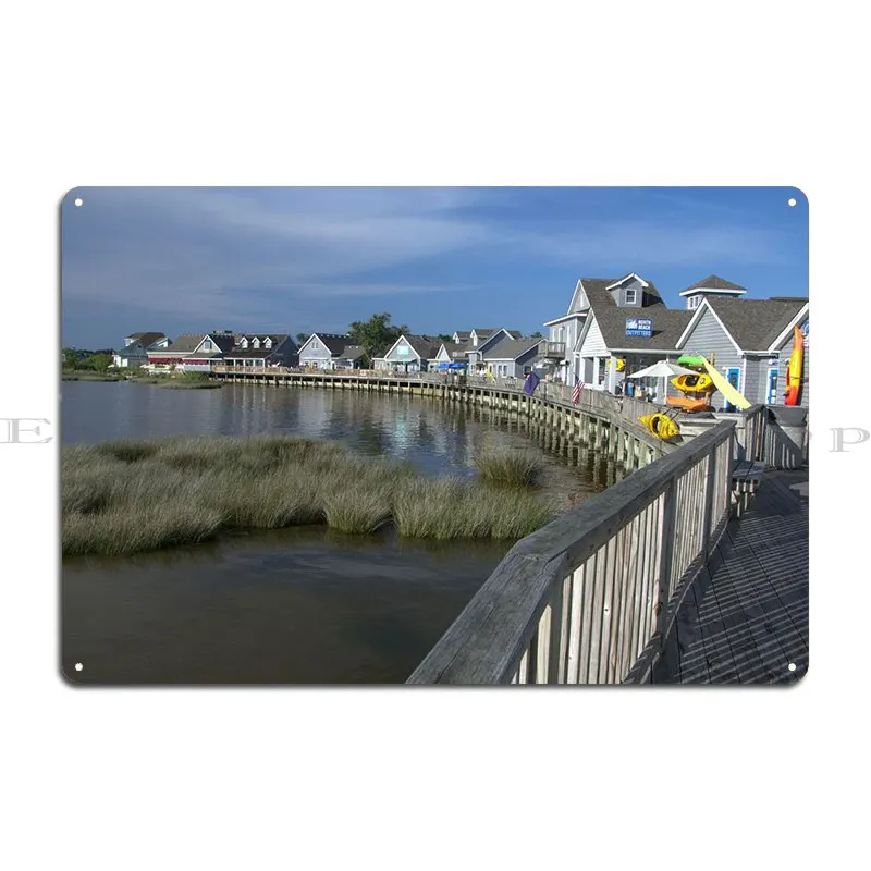 The Boardwalk Metal Sign Mural Party Cave Designing Wall Cave Tin Sign Poster