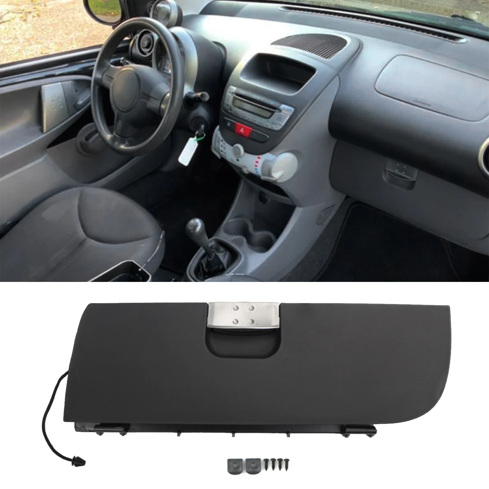 Glove Box Lid Replacemnet for Peugeot 107 Toyota AYGO Citroen C1 2005-2015 for Left/Right Hand Drive Vehicles