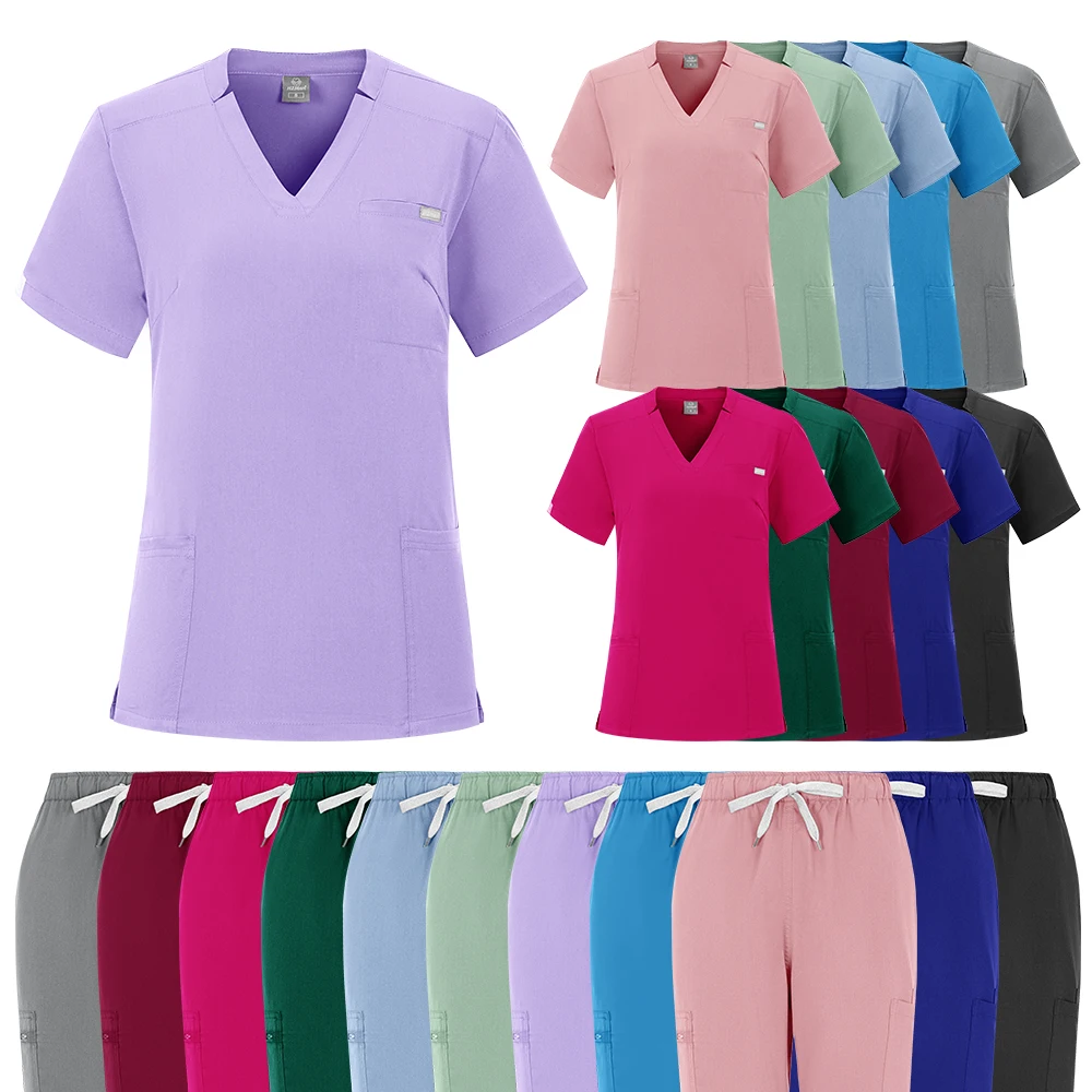 Commercio all'ingrosso sala operatoria uniforme medica scrub ospedale lavoro scrub Set forniture mediche infermiera chirurgia dentale tuta abbigliamento da lavoro