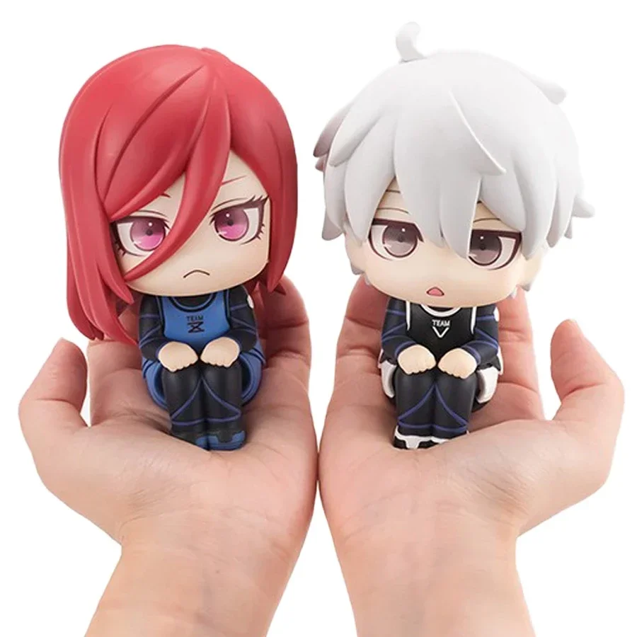 Em estoque 10cm azul bloqueio anime figura olhar isagi yoichi/nagi seishiro figura de ação bachira meguru coleção modelo boneca brinquedos