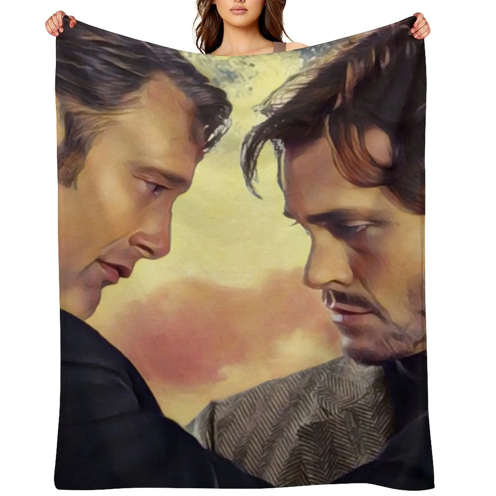 

Hannibal and Will Hannigram Sunset No Text Throw Blanket Thins Hairy Plaid Flannels Blankets