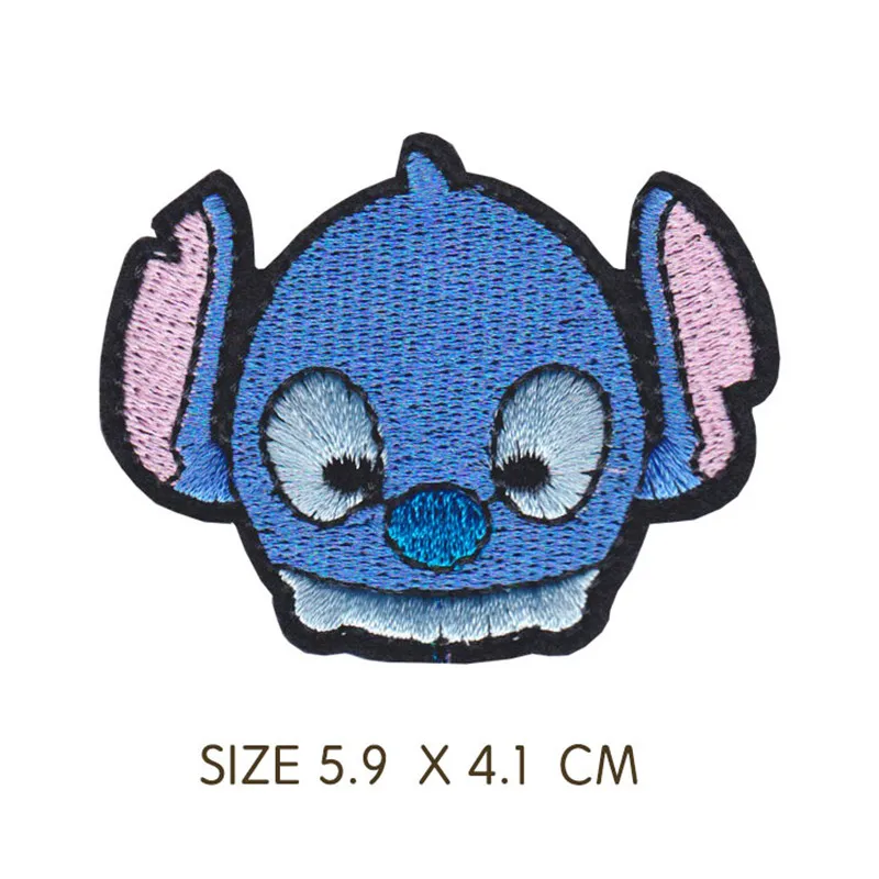 Stitch Iron On Embroidered Clothes Patches For Girl boy kid  Clothing kawaiii Stickers Garment embroidery Wholesale